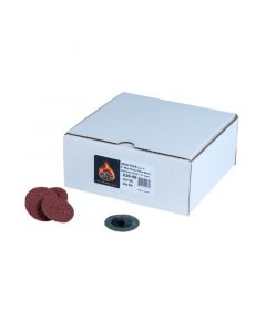 High Teck&trade; 236-50 R-Style Disc, 2 in Dia, 36 Grit, Aluminum Oxide, Polymer Backing