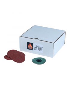 High Teck&trade; 336-25 R-Style Disc, 3 in Dia, 36 Grit, Aluminum Oxide, Polymer Backing