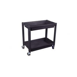 High Teck™ T425 Utility Cart, 300 lb, Black, Heavy-Duty Plastic, 2 ...